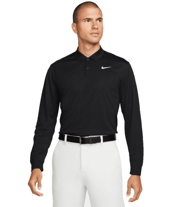 Nike Mens Dri-FIT Victory Long-Sleeve Golf Polo Shirt