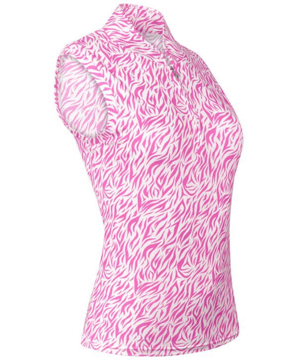 Dámske golfové tričko Pure Golf Rise Azalea Zebra Sleeveless