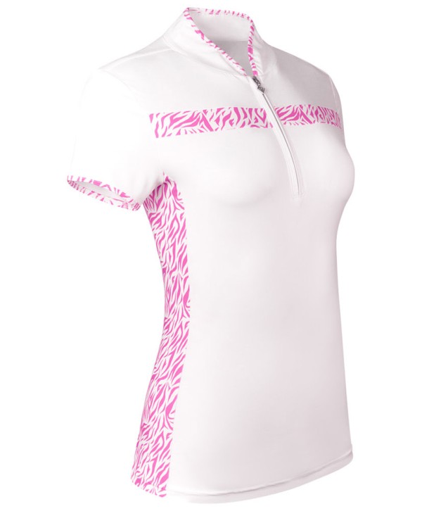 Dámské golfové triko Pure Golf Keyana Azalea Zebra Cap Sleeve