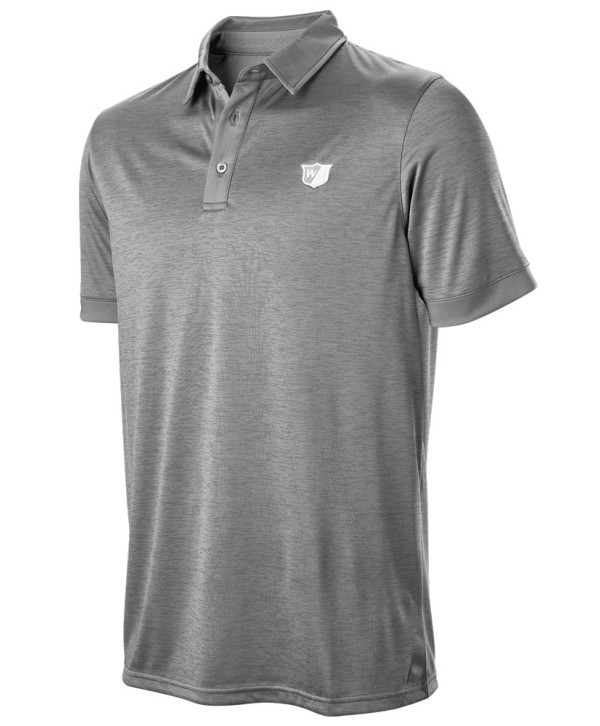 Wilson Mens Stripe Heather Polo Shirt