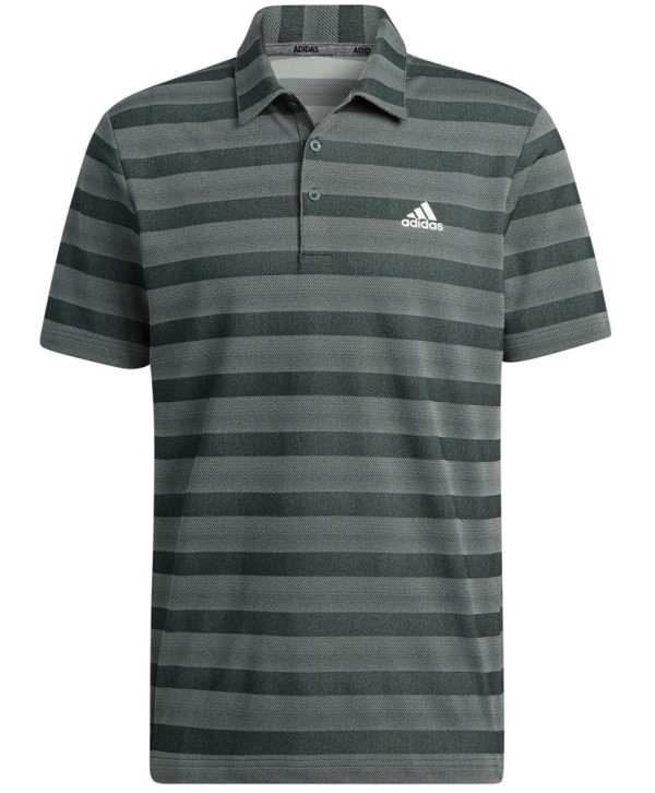 Pánske golfové tričko Adidas Two Colour Stripe Primegreen
