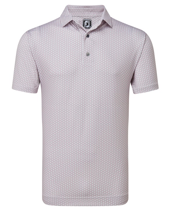 FootJoy Mens Scallop Shell Lisle Polo Shirt