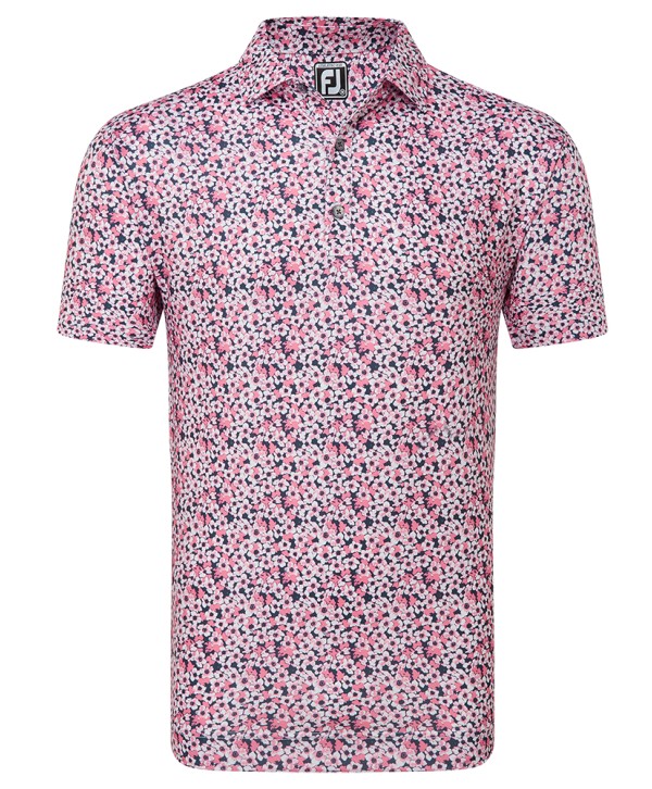 Pánske golfové tričko FootJoy Primrose Print Lisle