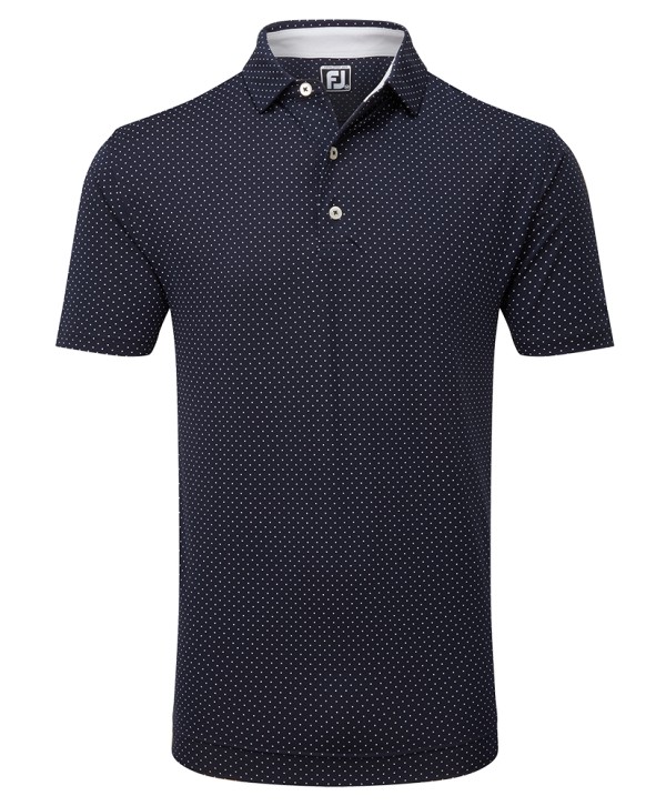 Pánske golfové tričko FootJoy Stretch Lisle Dot Print