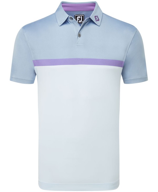 Pánske golfové tričko FootJoy Colour Block Interlock