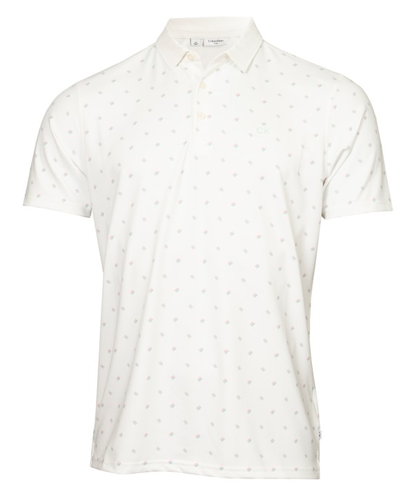 Calvin Klein Mens Treble Strike Print Polo Shirt