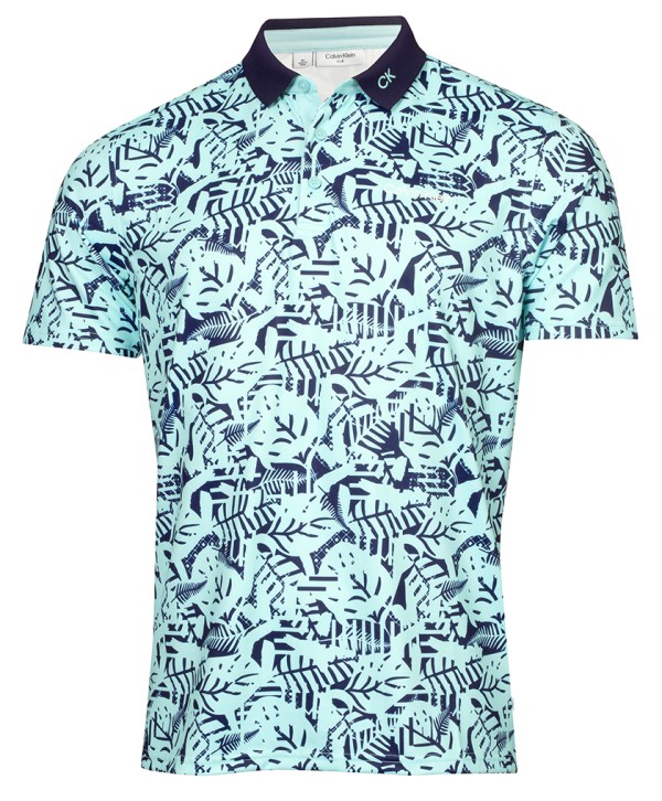 Pánské golfové triko Calvin Klein Treble Abstract Print