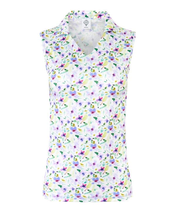 Dámske golfové tričko Pure Golf Aelia Sleeveless - Ethereal Bouque