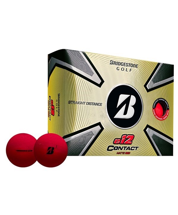 Bridgestone e12 Contact Matte Red Golf Balls (12 Balls)