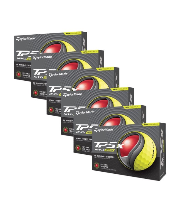 Golfové míčky TaylorMade TP5x Yellow (72 ks)