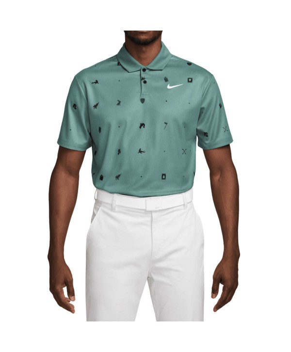 Nike Mens Dri-Fit Tour Polo Icon Printed Polo Shirt