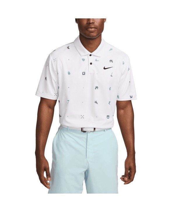 Nike Mens Dri-Fit Tour Polo Icon Printed Polo Shirt