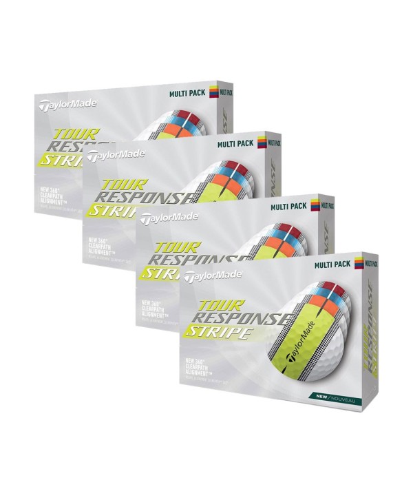 Golfové míčky TaylorMade Tour Response Stripe (48 ks)