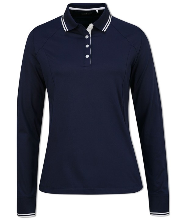 Callaway Ladies Long Sleeve Polo Shirt with Ribbing