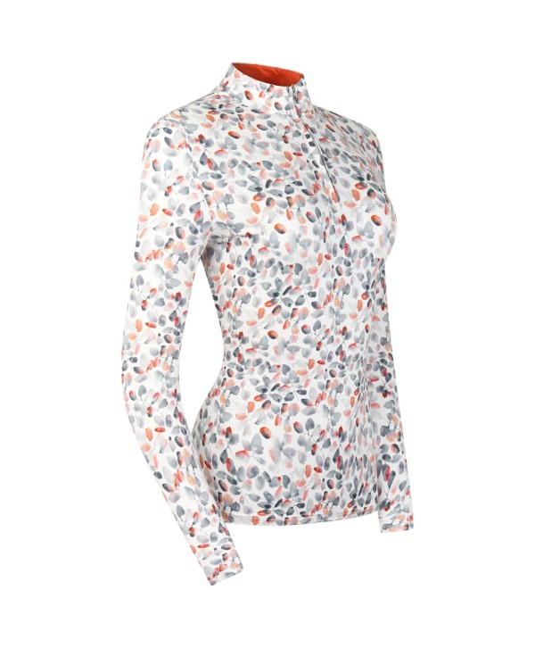 Pure Golf Ladies Arusha Long Sleeve Midlayer Top - Autumn Embers