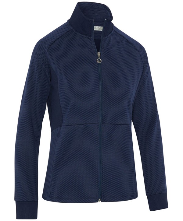 Dámska golfová bunda Callaway Full Zip Hexagon Heather Fleece