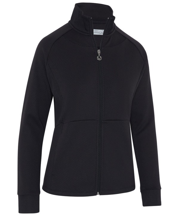 Callaway Ladies Full Zip Hexagon Heather Fleece Jacket