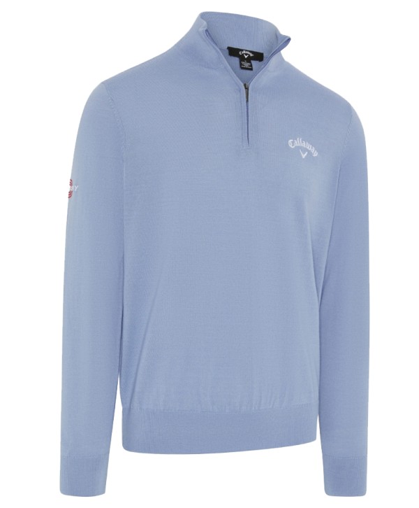 Callaway Mens Blended Merino Quarter Zip Sweater