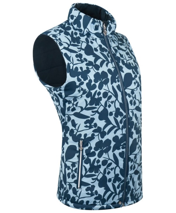 Pure Golf Ladies Eve Reversible Gilet - Midnight Rose