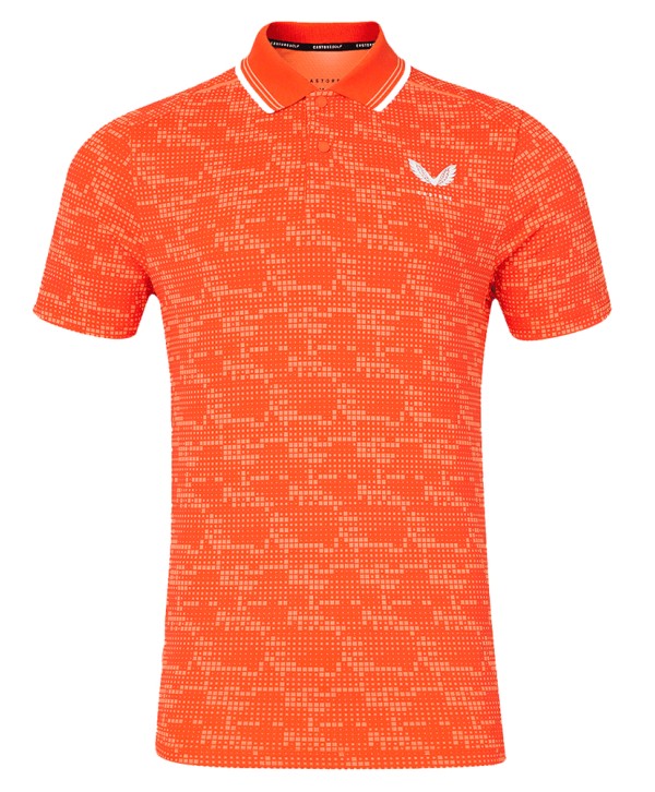 Castore Mens Printed Tech Polo Shirt