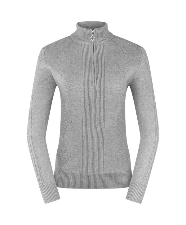 Pure Golf Ladies Sorrell Cable Knit Lined Quarter Zip Jumper