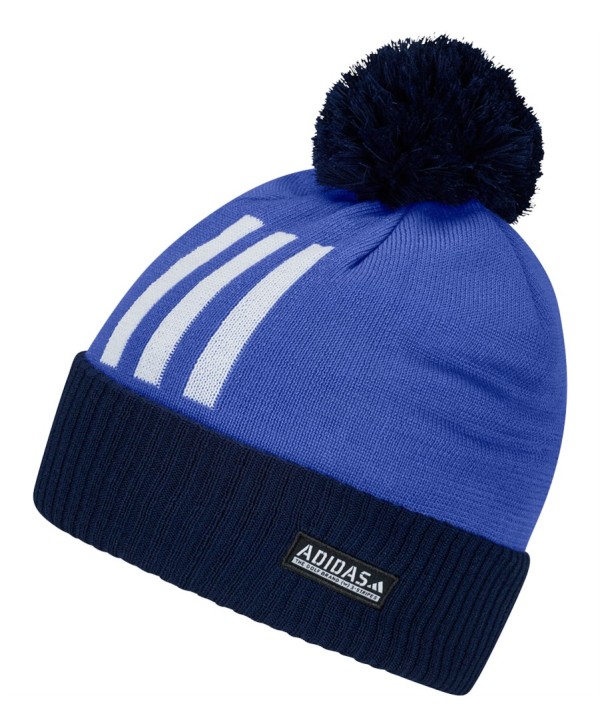 adidas Mens Cold.Rdy Three Stripe Pom Beanie