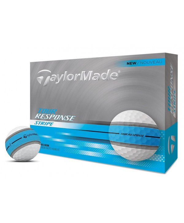 TaylorMade Tour Response Neon Stripe Blue Golf Balls (12 Balls)