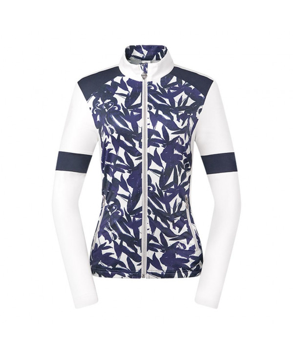 Pure Golf Ladies Galena Mid Layer Jacket - Wild Peony Navy