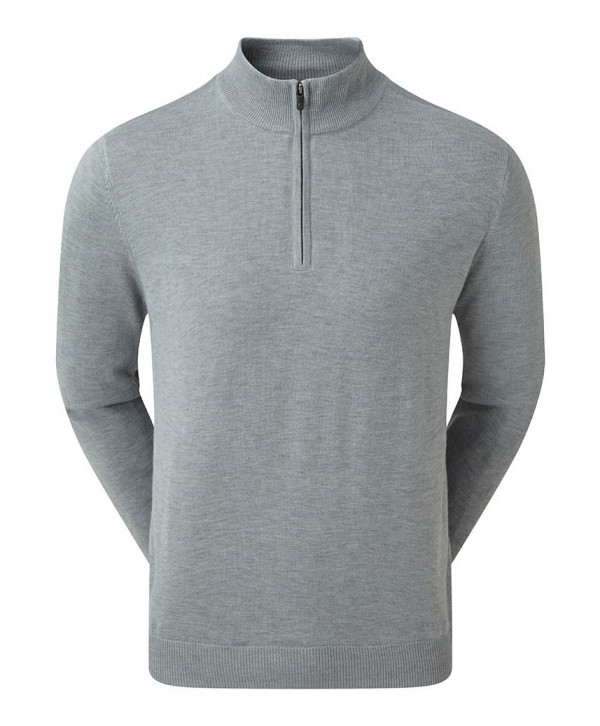 Pánský golfový svetr FootJoy Half Zip Lined Wool Blend