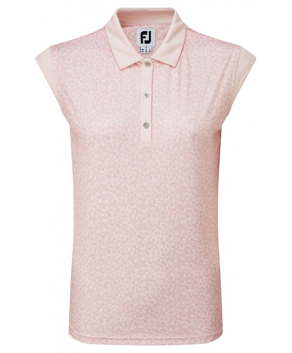 FootJoy Ladies Cap Sleeve Print Interlock Polo Shirt