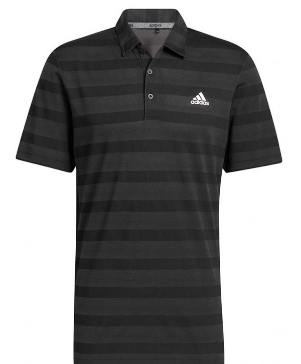 Pánské golfové triko Adidas Two Colour Stripe Primegreen