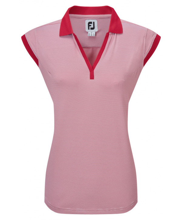 FootJoy Ladies End on End Striped Lisle Polo Shirt