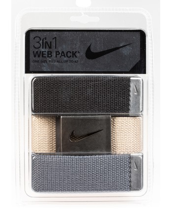 Nike Mens Web Belt 3 in 1 Pack GOLFIQ