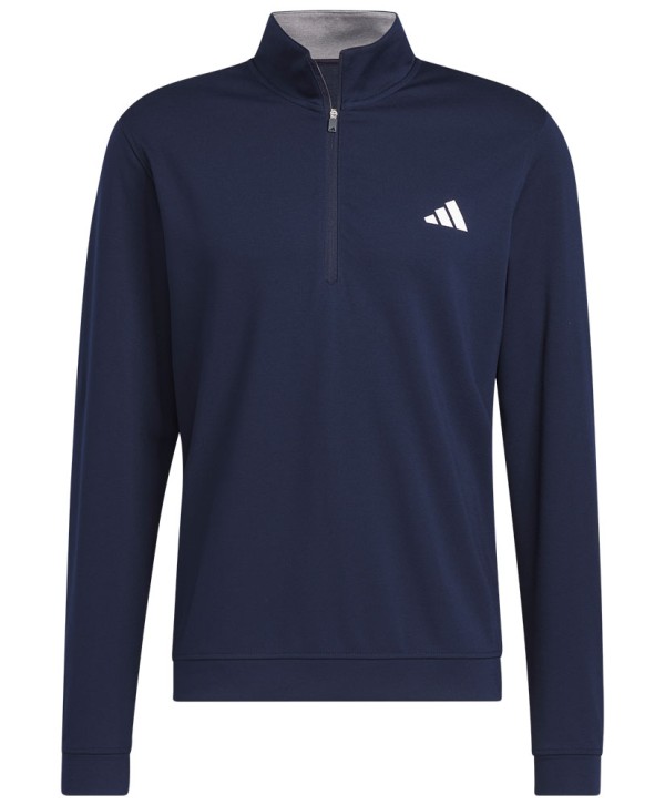 adidas Mens Elevated Quarter Zip Pullover Top